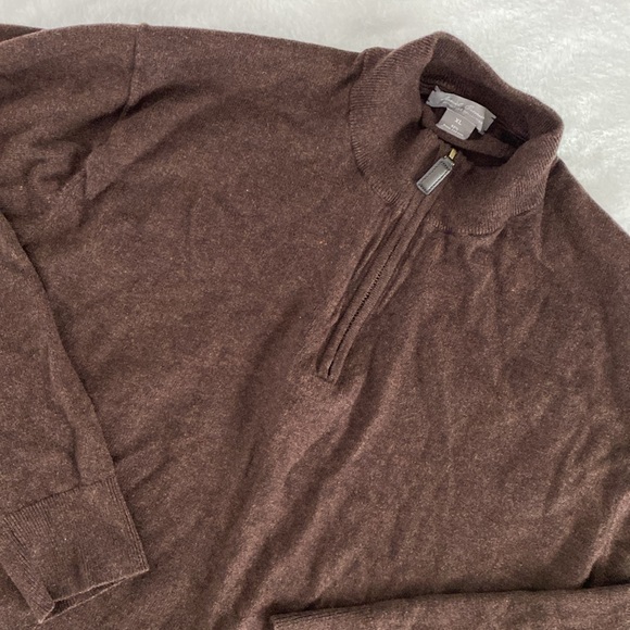 Daniel Cremieux brown quarter-zip sweater - Picture 3 of 17